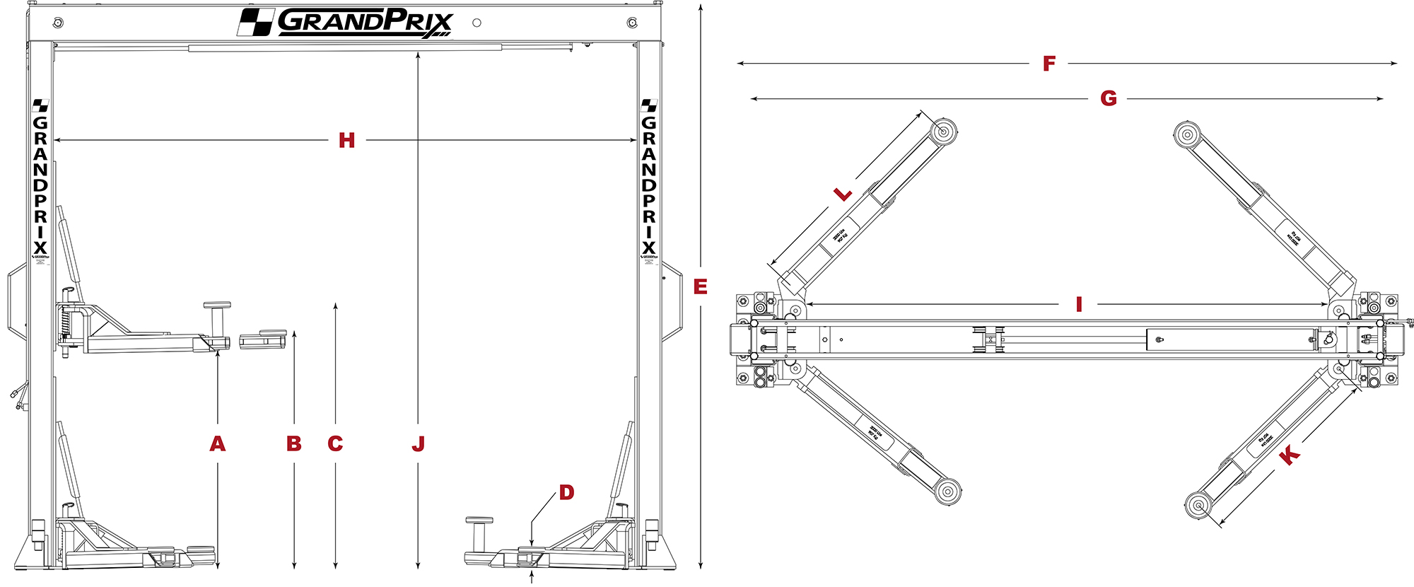 GP-7LC specs diagram