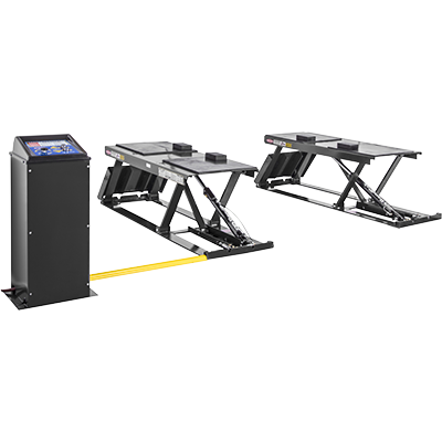 P-9000LTF Flush-Mount Pit Lift - Open-Center Pit Lift - BendPak