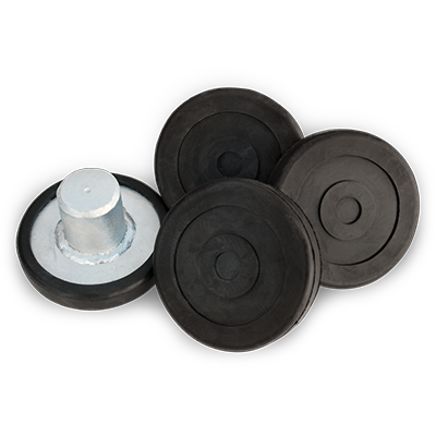 Round Drop-In Lift Pad Assembly for Two-Post Lifts